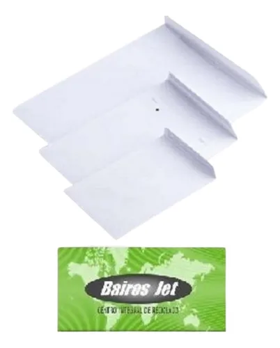 100 Sobres Bolsa Obra Blanco 7x10 Cm 90 Grs. Bairesjetweb