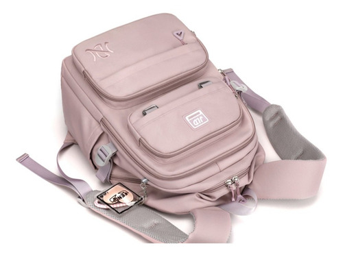 Moda Mochila Jovens Viagem Escola Super Espaco Cor Rosa Jld