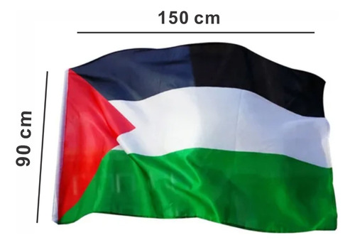 Bandera Palestina. Acompañá La Lucha. 90 X 150 Cm. Habibis