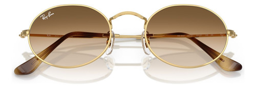 Anteojos Lentes Sol Ray Ban Oval Rb3547-51 Original Dorado / Sepia Degrade Sepia Degrade Dorado Dorado