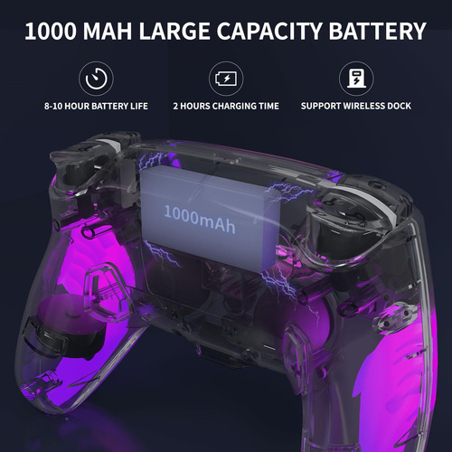 Controladores Inalámbricos Para Ps4 Hittoliy Con Led Rgb Dua