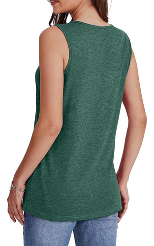 Camiseta Sin Mangas Casual Tank Top De Mujer Sin Mangas