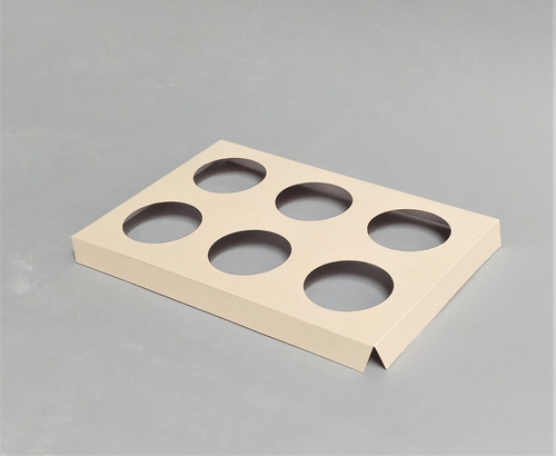 Imagen 1 de 2 de Cuna X6 Cupcake 18x26x2cm (x50u) Muffins Vasos - 133
