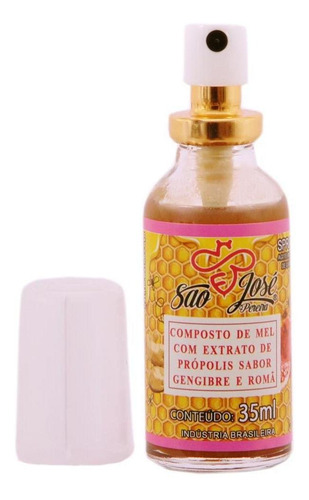 Mel Spray Com Extrato De Própolis Sabor Gengibre E Romã