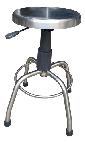 Banco Giratorio De Piston De Acero Inoxidable, Asiento  33cm