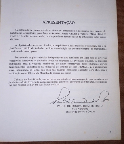 Navegar É Fácil - Manual Do Desportista Náutico Amador 1977 (Usado)