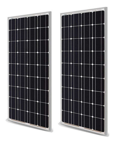 Pack 2 Panel Solar Monocristalino Fotovoltaico 12v 100w