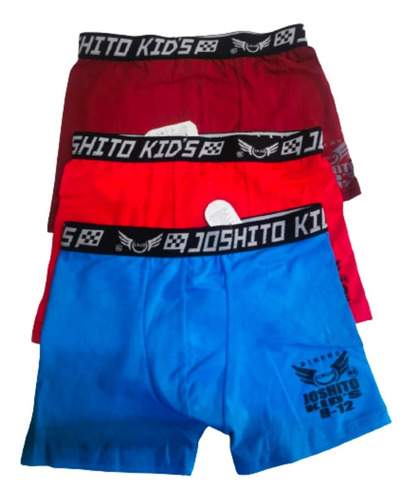 Boxer Calzón Niño Algodón 3pz Cómodo Colores Tallas Infantil