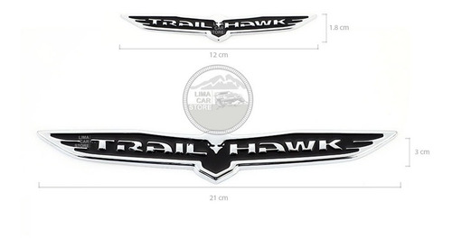 Logo Emblema Trailhawk Jeep Cherokee Renegade Grande
