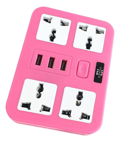 Viajes Oficina Tomacorriente 3 Puertos Usb Protector Contra