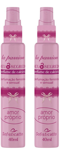 Kit 2 Perfume De Calcinha Amor Proprio Morango Com Champagne