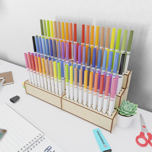Imagen 10 de 10 de Organizador Plumones Crayola Super Tips 100 Art8810