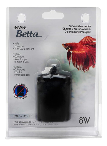 Calentador Sumergible Marina Betta Fish 8w - Para Acuarios D