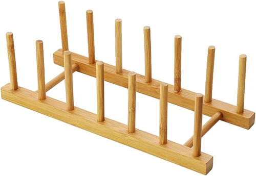 Estante De Bambu Para Platos  Tapa/placa/tabla De Cortar Or