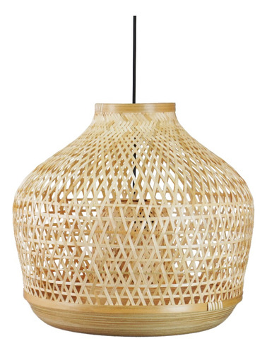 Lampara De Techo Colgante Bamboo Fibras Naturales Tendencia