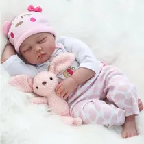 Comprar Muñecas Reborn 55cm Niña Bebé Reborn Silicona Mueca Simulado Zt01 Color Rosa