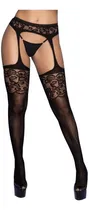 Comprar Cinta Liga Meia Calça Arrastão Sexy Renda Preta