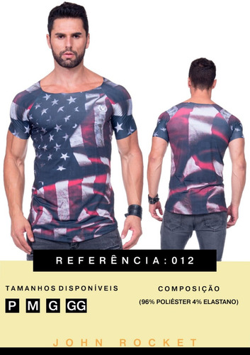 Imagem 2 de 5 de Camiseta Fitness John Rocket 2021 Raglan 012 Roupa Maromba
