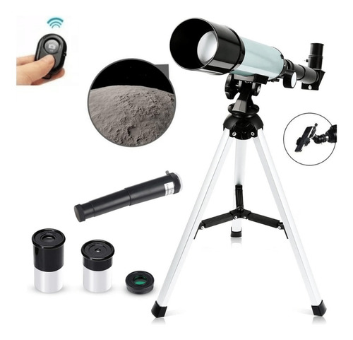 Telescopio Para Niños Astronomico Refractor 50/360 Bluetooth