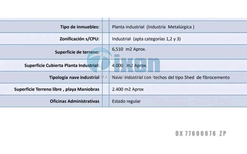 Imagen 3 de 3 de San Martín - Planta Industrial Venta