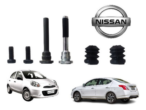 Imagem 7 de 12 de Par Reparo Pino Guia Pinça De Freio Dianteiro Nissan Versa