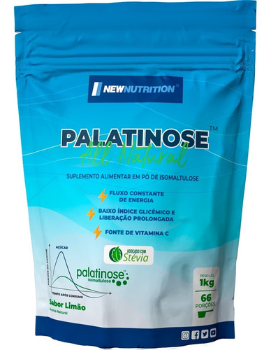 Suplemento em pó NewNutrition  Palatinose carboidratos Palatinose sabor  limão em sachê de 1kg