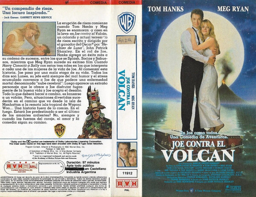 Joe Contra El Volcan Vhs Tom Hanks Meg Ryan Español Latino