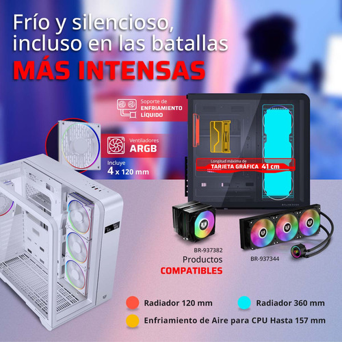 Gabinete Gamer Media Torre Tank Expert Curve 7400 Legend
