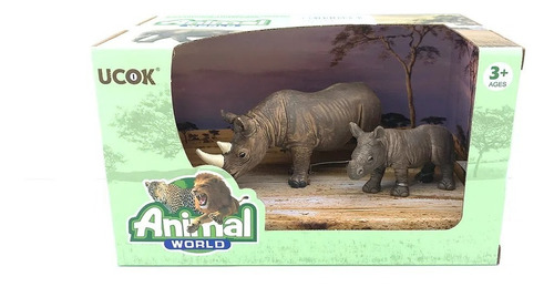 Playset Figuras Animal World Familia Rinocerontes (11148)