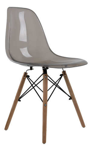 Silla Moderna Eames Crystal Ghost Con Acrílico Transparente