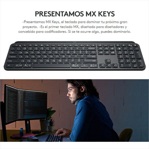 Teclado Multi-device Logitech Mx Keys / Usuarios Avanzados