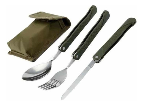 Set Cubierto Outdoors Tenedor,cuchillo,cuchara Plegable