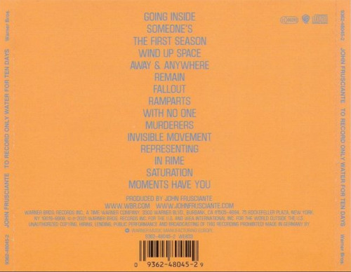 John Frusciante To Record Only Water For Ten Days Cd Nuevo
