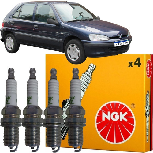 Jogo De Vela Original Ngk Peugeot 106 1.0 1999 2000 2001