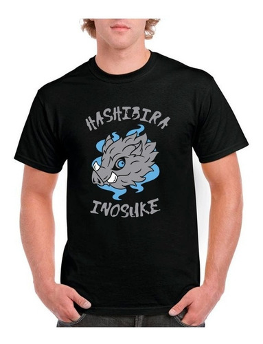 Imagen 2 de 4 de Polera Estampada Con Diseño Demon Inosuke Hashibira 1