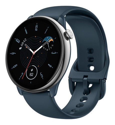 Smartwatch Amazfit Gtr Mini Ocean Blue Compatible Con Alexa Color De La Caja Negro Color De La Correa Azul Color Del Bisel Negro Diseño De La Correa Sport