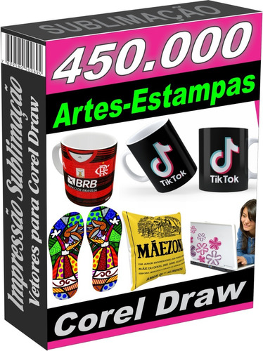 450.000 Artes Vetor Corel Draw Design Sublimação Impressão