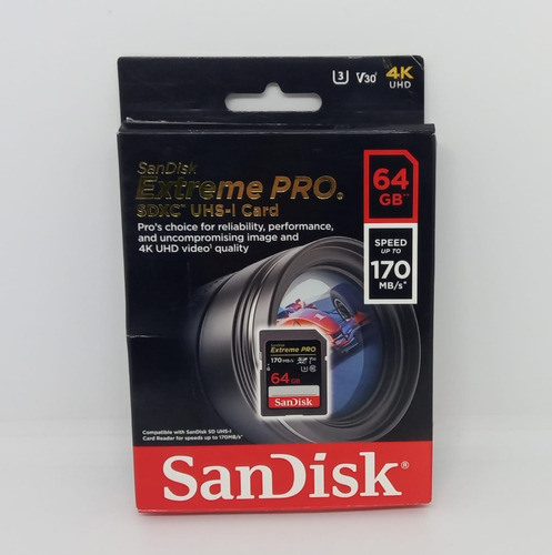 Tarjeta De Memoria Sandisk Sd Extreme Pro 64gb (openbox)