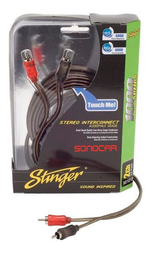 Cable Rca Stinger 2 Canales 3,7m Serie 1000 Si1212 Sonocar