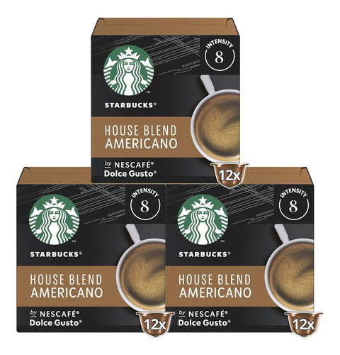 Cápsulas De Café Starbucks Americano X3 Cajas