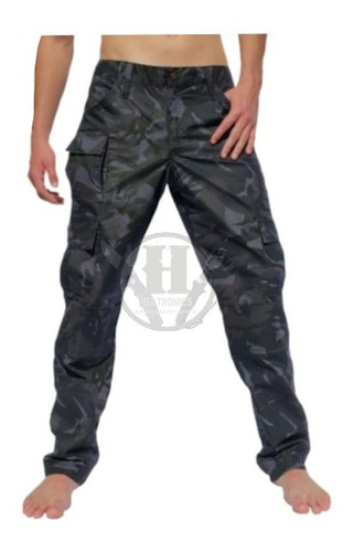 Imagen 1 de 4 de Pantalon Cargo Urbano Noche Reforzado 7 Bolsill Tela Brasil
