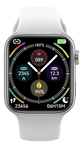 Smartwatch X8 Pro Max Série 7 Vers Global, Carregamento Magn Caixa Prateado Pulseira Branco Bisel Prateado Desenho Da Pulseira Mesh