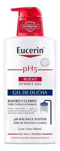 Gel De Ducha Eucerin Ph5 Syndet Piel Seca Y Sensible 400 Ml