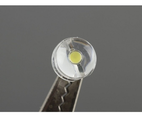 Imagen 2 de 2 de Pack De 10 Diodo Led Blanco 0.5w Alto Brillo 8mm Straw Hat