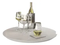 Comprar Bandeja Centro Giratorio 50cm De Sobrepor Ofwhite C\u002F Vidro Cor Offwhite Com Vidro Fixo Centro De Mesa Giratorio Offwhite Com Vidro Fixo Centro De Mesa Giratorio