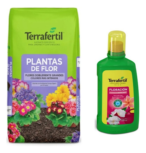 Kit Terrafertil Plantas Flor 20l Fertilizante Floracion