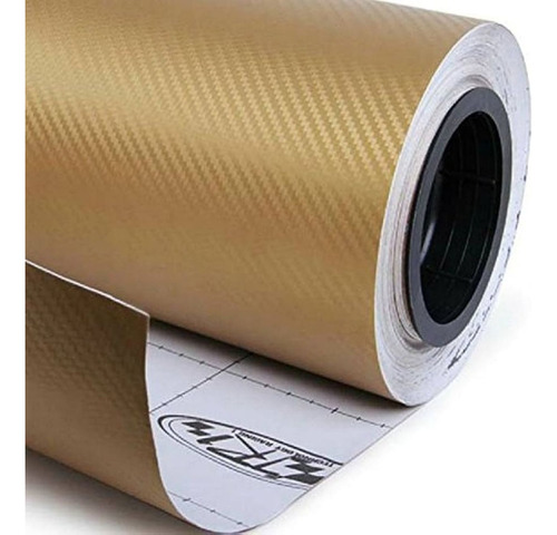 Film Vinilo Fibra Carbono 3d Gold  Oro Dorado Ploteo Xm2 G20