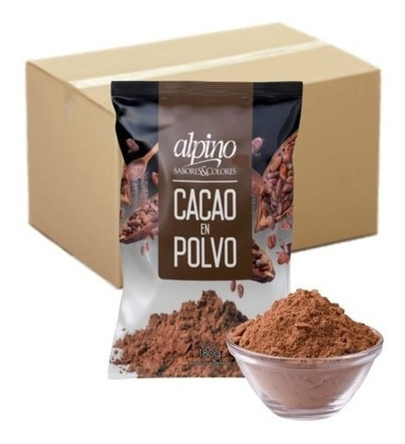 Cacao Amargo En Polvo 180 Gr Alpino