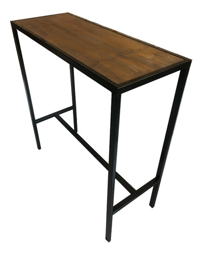 Mesa Barra Hierro Y Madera Cerveceria Bar 100x40x105 Cerveza