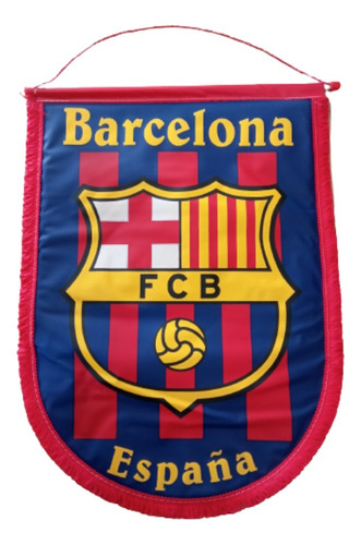 Banderín  Grande Equipo Fútbol Barcelona Fcb España 50 X 36